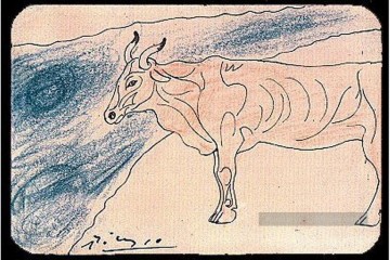 fight with a young bull Tableau Peinture - Bull 1906 cubiste Pablo Picasso